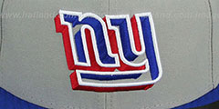 NY Giants TRACE-POP Grey-Royal Fitted Hat by New Era - 2nd View