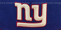 NY Giants TRIPLE MELTON STRAPBACK Royal-White-Red Hat by New Era - 2nd View