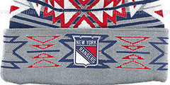 NY Rangers GEOTECH Knit Beanie by Mitchell and Ness - 2nd View