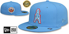 Oilers 1996 PRO BOWL SIDE-PATCH Sky Fitted Hat by New Era - 2nd View