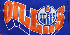 Oilers 2T FLASHBACK SNAPBACK Royal-Orange Hat by Zephyr - 2nd View