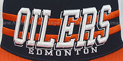 Oilers 2T SUPERSONIC SNAPBACK Navy-Orange Hat by Zephyr - 2nd View