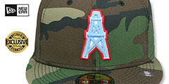 Oilers NFL TEAM-BASIC Army Camo Fitted Hat by New Era - 2nd View