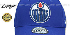 Oilers SHOOTOUT Royal Fitted Hat by Zephyr - 2nd View