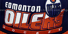 Oilers SLICE-N-DICE SNAPBACK Navy-Orange Hat by New Era - 2nd View