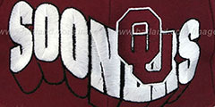 Oklahoma 2T FLASHBACK SNAPBACK Burgundy-White Hat by Zephyr - 2nd View