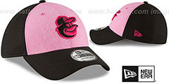 Orioles 2018 MOTHERS DAY FLEX Pink-Black Hat by New Era - 2nd View