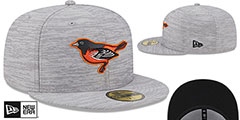 Orioles 2023 CLUBHOUSE Heather Grey Fitted Hat by New Era - 2nd View