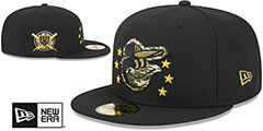 Orioles 2024 ARMED FORCES STARS N STRIPES Hat by New Era - 2nd View