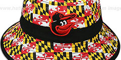 Orioles ALL-OVER MARYLAND FLAG BUCKET Hat by New Era - 2nd View