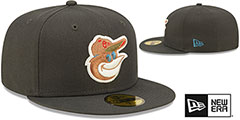 Orioles COLOR PACK MULTI Charcoal Fitted Hat by New Era - 2nd View