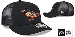 Orioles COOP LOW-CROWN TRUCKER SNAPBACK Black Hat by New Era - 2nd View