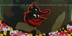 Orioles COOP MARYLAND-FLAG Army Camo Fitted Hat by New Era - 2nd View