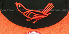 Orioles COOP SNAKE-THRU STRAPBACK Black-Orange Adjustable Hat by New Era - 2nd View