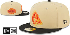 Orioles ILLUSION SIDE-PATCH Gold-Black Fitted Hat by New Era - 2nd View