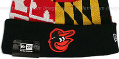 Orioles MARYLAND-FLAG Knit Beanie Hat by New Era - 2nd View