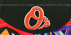 Orioles REAL GRAFFITI VIZA-PRINT Black Fitted Hat by New Era - 2nd View