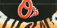 Orioles REAL TIGER VIZA-PRINT Black Fitted Hat by New Era - 2nd View