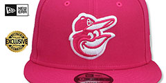 Orioles TEAM-BASIC SNAPBACK Beetroot-White Hat by New Era - 2nd View