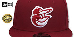 Orioles TEAM-BASIC SNAPBACK Burgundy-White Hat by New Era - 2nd View