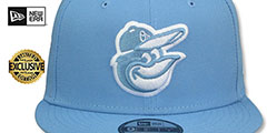 Orioles TEAM-BASIC SNAPBACK Sky-White Hat by New Era - 2nd View