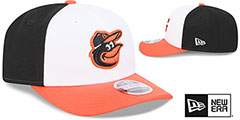 Orioles TEAM-BASIC STRETCH-SNAP Black-White Hat by New Era - 2nd View