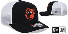 Orioles TRUCKER STRETCH-SNAP Black-White Hat by New Era - 2nd View