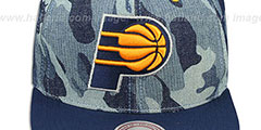 Pacers DENIM-CAMO SNAPBACK Blue Hat by Mitchell and Ness - 2nd View