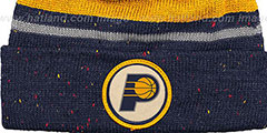 Pacers SPECKLED Navy-Gold Knit Beanie by Mitchell and Ness - 2nd View