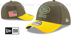 Packers 2017 SALUTE-TO-SERVICE FLEX Green-Gold Hat by New Era - 2nd View