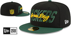 Packers 2022 NFL DRAFT Black-Green Fitted Hat by New Era - 2nd View