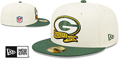 Packers 2022 NFL SIDELINE Cream-Green Fitted Hat by New Era - 2nd View