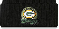 Packers 2022 SALUTE-TO-SERVICE Knit Beanie Hat by New Era - 2nd View