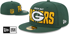 Packers 2023 NFL DRAFT Green Fitted Hat by New Era - 2nd View