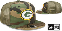 Packers ARMY CAMO TRUCKER Hat by New Era - 2nd View