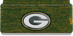 Packers BEVEL Green-Gold Knit Beanie Hat by New Era - 2nd View