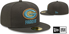 Packers COLOR PACK MULTI Charcoal Fitted Hat by New Era - 2nd View