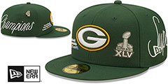 Packers HISTORIC CHAMPIONS Green Fitted Hat by New Era - 2nd View