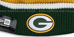 Packers NFL FIRESIDE Gold-Green Knit Beanie Hat by New Era - 2nd View