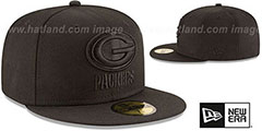 Packers NFL TEAM-BASIC BLACKOUT Fitted Hat by New Era - 2nd View