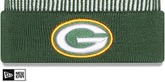 Packers STRIPED Knit Beanie Hat by New Era - 2nd View