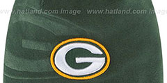 Packers TECH-KNIT STADIUM Green-Gold Knit Beanie Hat by New Era - 2nd View