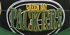 Packers THROUGH SNAPBACK Black-Green Hat by New Era - 2nd View