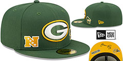 Packers TRIPLE THREAT IDENTITY Green Fitted Hat by New Era - 2nd View