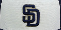 Padres 2014 DIAMOND-TECH BP White-Navy Hat by New Era - 2nd View