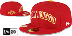 Padres CITY FLAG VISOR CLIP SIDE-PATCH Red Hat by New Era - 2nd View