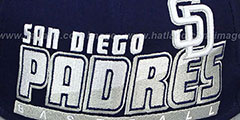 Padres SLICE-N-DICE SNAPBACK Navy-Grey Hat by New Era - 2nd View