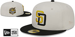 Padres TWO-TONE STONE Fitted Hat by New Era - 2nd View