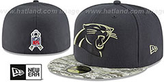 Panthers 2016 SALUTE-TO-SERVICE Grey-Desert Fitted Hat by New Era - 2nd View