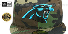 Panthers NFL TEAM-BASIC Army Camo Fitted Hat by New Era - 2nd View